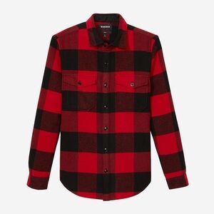 Bonobos Red/Black Wool Overshirt Size M